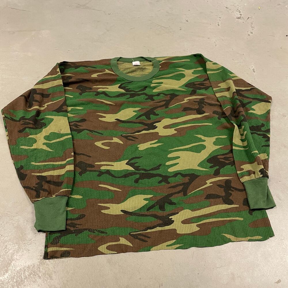 Y2K camo thermal long sleeve t-shirt